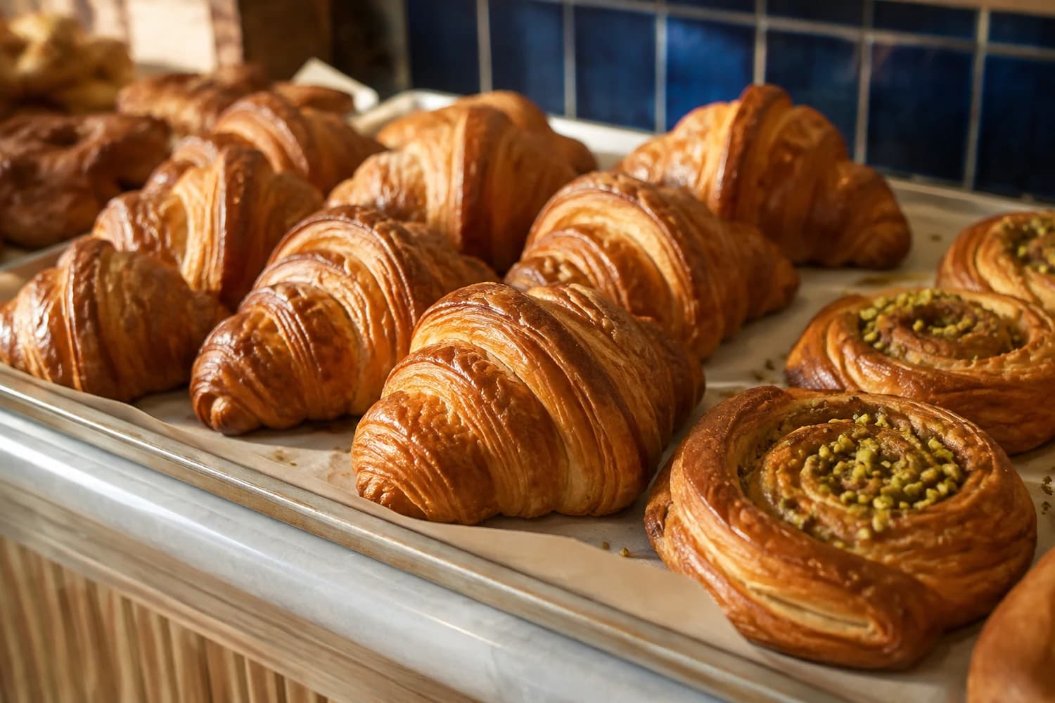 Fresh pastries ready for opening day